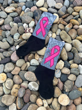 Load image into Gallery viewer, Breast Cancer Pattern Ribbon Awareness Socks (Crew Sublimation)
